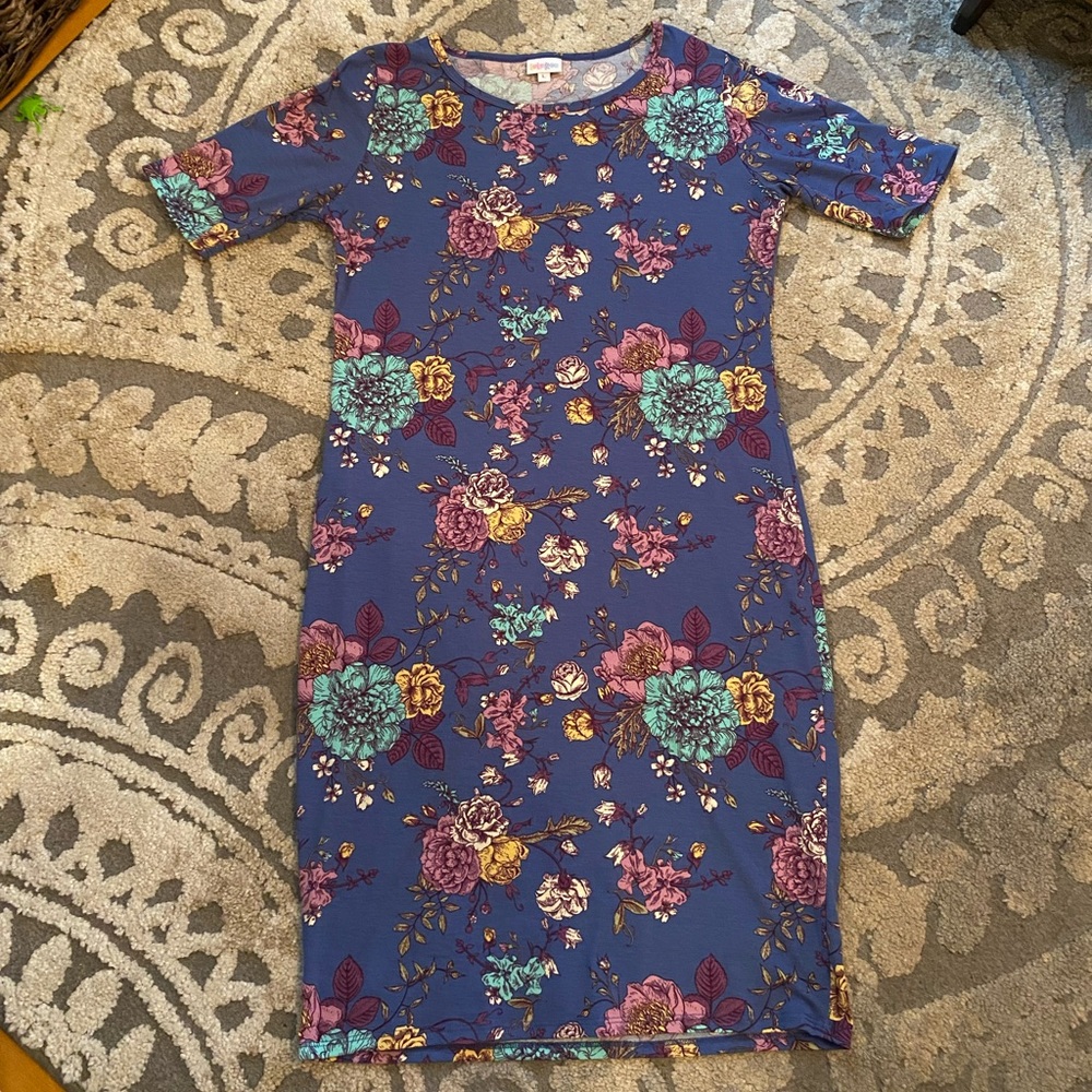 Lula Roe Julia Dress, Large, Floral